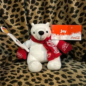 Coca Cola Plush Bear 2010 Vancouver Olympics Joy
